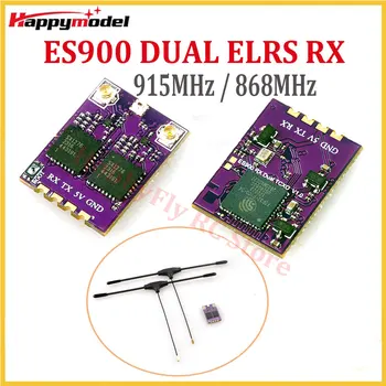 HappyModel ES900 DUAL de RX ELRS Diversidad Receptor 915MHz / 868MHz Integrado en TCXO para Avión RC FPV de Largo alcance Drone