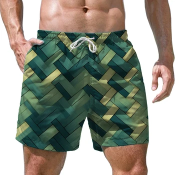 Hombres Sueltos Cómodos pantalones Cortos de Playa de Moda Simple Impreso en 3D Cortos de Verano Básica Cortos Calle Cortos Casual Suave Cortos