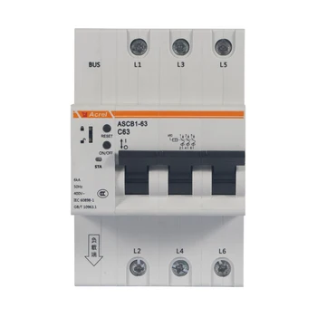 Inteligente micro interruptor de circuito de Acrel ASCB1-63-C16-3P con sobrepresión bajo presión de sobrecarga otras funciones de protección