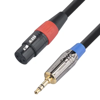 Jack de 3.5 mm a XLR de 3 patillas Cable TRS Macho a XLR Hembra Adaptador de Audio Cable de 30cm Blindado Micrófono Mic Cable de Audio Para el Teléfono Móvil