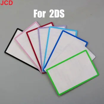 JCD 1pcs Para 2DS Colorido de la parte Superior de la Superficie de Espejo Exterior de la Lente de la Cubierta Superior de la Pantalla LCD Frontal de Plástico de la Cubierta de Sustitución de la Pantalla del Accesorio