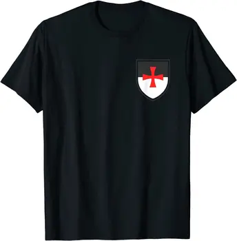 JHPKJKnights Templarios Escudo De La Cruz De Las Cruzadas Hombres T-Shirt De Manga Corta Casual De Algodón 100% O-Cuello De Verano Los Hombres De La Ropa