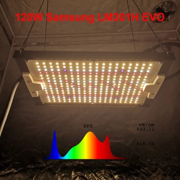 KingBrite LM301h EVO 660nm UV, IR de crecimiento de la lámpara de espectro Completo 120W Llevado crece la Luz