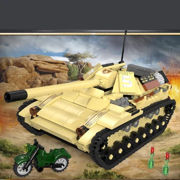 La 2 ª guerra mundial la II Guerra Mundial Militar Modelo Medio Principal Tanque de Batalla Mini Combate de la Motocicleta de la Construcción de Bloques, Ladrillos Juguetes Regalos