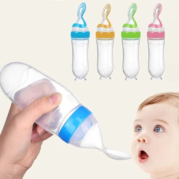 La Cuchara del bebé Botella Alimentador Gotero Cucharas de Silicona para la Alimentación de la Medicina a los Niños a la Vajilla de Apretar la Botella de Niños, Accesorios