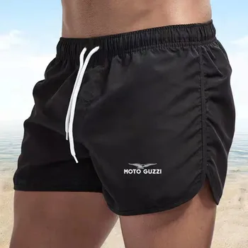 La marca MOTO GUZZI pantalones Cortos de los Hombres de los Deportes de la Aptitud de Verano pantalones Cortos de Playa Transpirable Entrenamiento Sportpants Gimnasio de los Hombres de Moda Casual pantalones Cortos