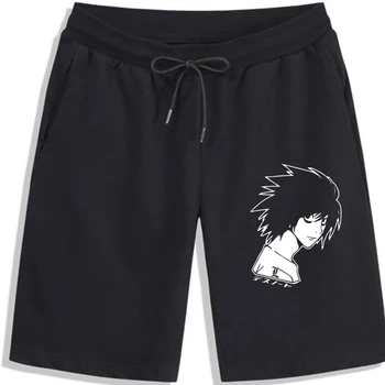 La Nota de la muerte de L de los Hombres pantalones Cortos de Kira Yagami Ryuk Kanji Japonés Lawliet Anime a los Hombres Blackmen ShortsFull-Pensé pantalones Cortos de los hombres