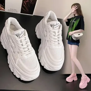 La primavera y el Otoño de las Mujeres 2023 Nueva coreana Edición Suela Gruesa Muestran Pie Pequeño Versátil Transpirable Casual Zapatos de Deporte