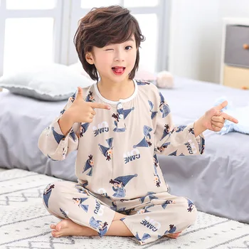 Los Pijamas para niños, Set de Algodón Ropa de Hogar de Cuatro Temporadas de Ropa Nueva Fina de los Niños y las Niñas Ropa de Bebé Niños Pijamas ropa de dormir