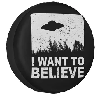 Los X Files Quiero Creer Neumático de Repuesto Cubierta para Jeep Pajero Personalizado Aliens UFO Área 51 Rueda de Automóvil Cubre