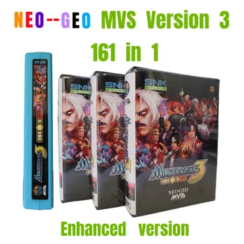 Mejorada VersionSNK Neo Geo Mvs 161 En 1 Juego de estilo Retro de la Junta de JAMMA el Cartucho de Arcade de la SERIE Actualizada de la Versión 3
