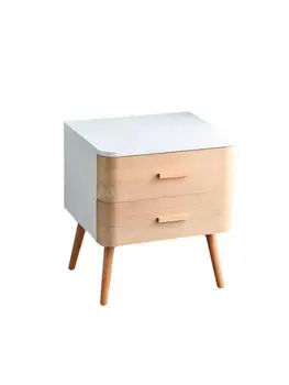 Mesita de noche de estilo sencillo y moderno simple estante Nórdicos imitación madera maciza dormitorio de cabecera de almacenamiento de mini pequeño armario