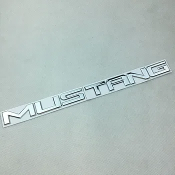 Metal las letras inglesas MUSTANG insignia de la Cola de la caja del coche de la cola de la etiqueta del cuerpo de la etiqueta engomada PARA el Ford Mustang 15-18