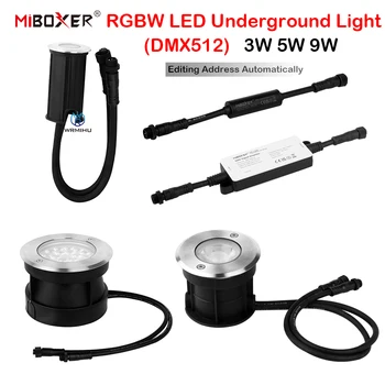 Miboxer LED de Metro de 24V DMX512 3W 5W 9W RGB+Blanco Paisaje lámparas de Piso Enterrado Ruta de Tierra Impermeable de las luces
