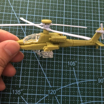 Mini Modelo Plástico de la Asamblea de Combate Apache AH-64 Helicópteros Modelo de la Colección de Militares de Rompecabezas de la Figura de Juguete Regalos de Cumpleaños