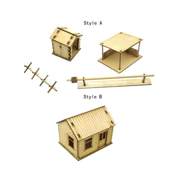 Modelo de madera Kits de Interacción de Padres e hijos de BRICOLAJE, Artesanías hechas a Mano 1:72building Modelo de Kits para el Modelo de Arquitectura de Diorama de la Mesa de Arena