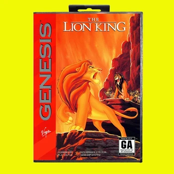 Nueva Llegada del Rey León Cartucho de Juego de 16 Bits MD Tarjeta de Juego Con la Caja al por menor Para Sega Mega Drive