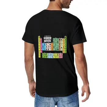 Nueva Tabla Periódica de las Películas de Terror de la Camiseta además de los tamaños de secado rápido camiseta personalizada camisetas de graphic tees menss