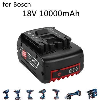 Para Bosch 18V 10000mAh batería Recargable de las Herramientas eléctricas de la Batería con LED de Li-ion de Reemplazo BAT609, BAT609G, BAT618, BAT618G, BAT614