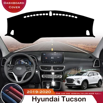 Para Hyundai Tucson 2019-2020 el Tablero del Automóvil Mat Almohadilla de Alfombra Anti-UV, Anti-deslizamiento de la Cubierta del Coche de Cuero Guión de Protección de la Estera
