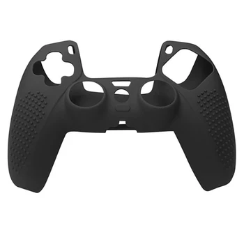 para PS5 Controlador de Juego de Silicona Cubierta de Protección para PS5 Mango Antideslizante Cubierta(Negro)