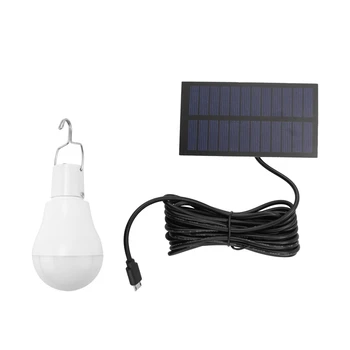 Portátil Solar del LED Luz Bombilla de 15W LED de la Lámpara Recargable USB Accionado Solar al aire libre/Interiores de Viaje de Camping de Luz de Jardín