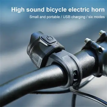 Portátil Trembler Ntegration De Una Bocina De Bicicleta Bell Accesorios De La Bicicleta De Carga Usb A 6 Tonos De Llamada
