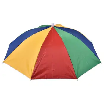 Protección UV Paraguas Manos Libres Paraguas de Pesca Sombrero de Protección UV Paraguas de protección para la cabeza Ajustable Para la Pesca de Golf Camping Playa