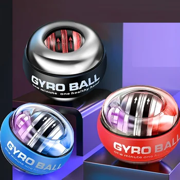 Pulsera de LED Poder de la Mano de la Bola de Gyro Auto-arranque Giroscopio Powerball Gyro Ball Muñeca Bola de Energía Brazo de la Mano del Músculo del Antebrazo Entrenador