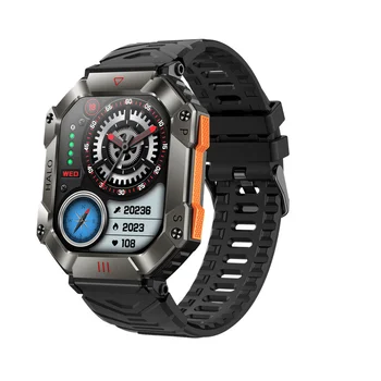 Reloj inteligente KR80 los Hombres al aire libre de los Deportes de la Aptitud de seguimiento de Bluetooth de la Llamada Música 2inch Pantalla de Brújula 620mAh Grandes de la Batería del Smartwatch