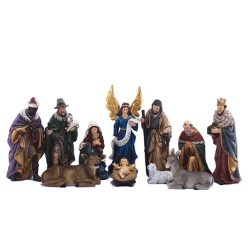 Sagrada Familia, Natividad Navidad Pesebre Conjunto Religioso Escultura Decorativa De La Decoración De La Resina De La Estatua De La Religión Regalo De Navidad