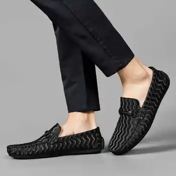 Shose Shouse Hombre Zapatillas de deporte de Marca Marido de Lujo de los Hombres de los Zapatos de Diseñador Para la Marca Superior Social para Hombres Zapatos de Cuero de Tamaño 9 canchas de Fieltro